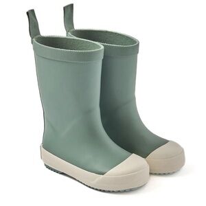 Pehr Teal Green and Cream Rain Boots
